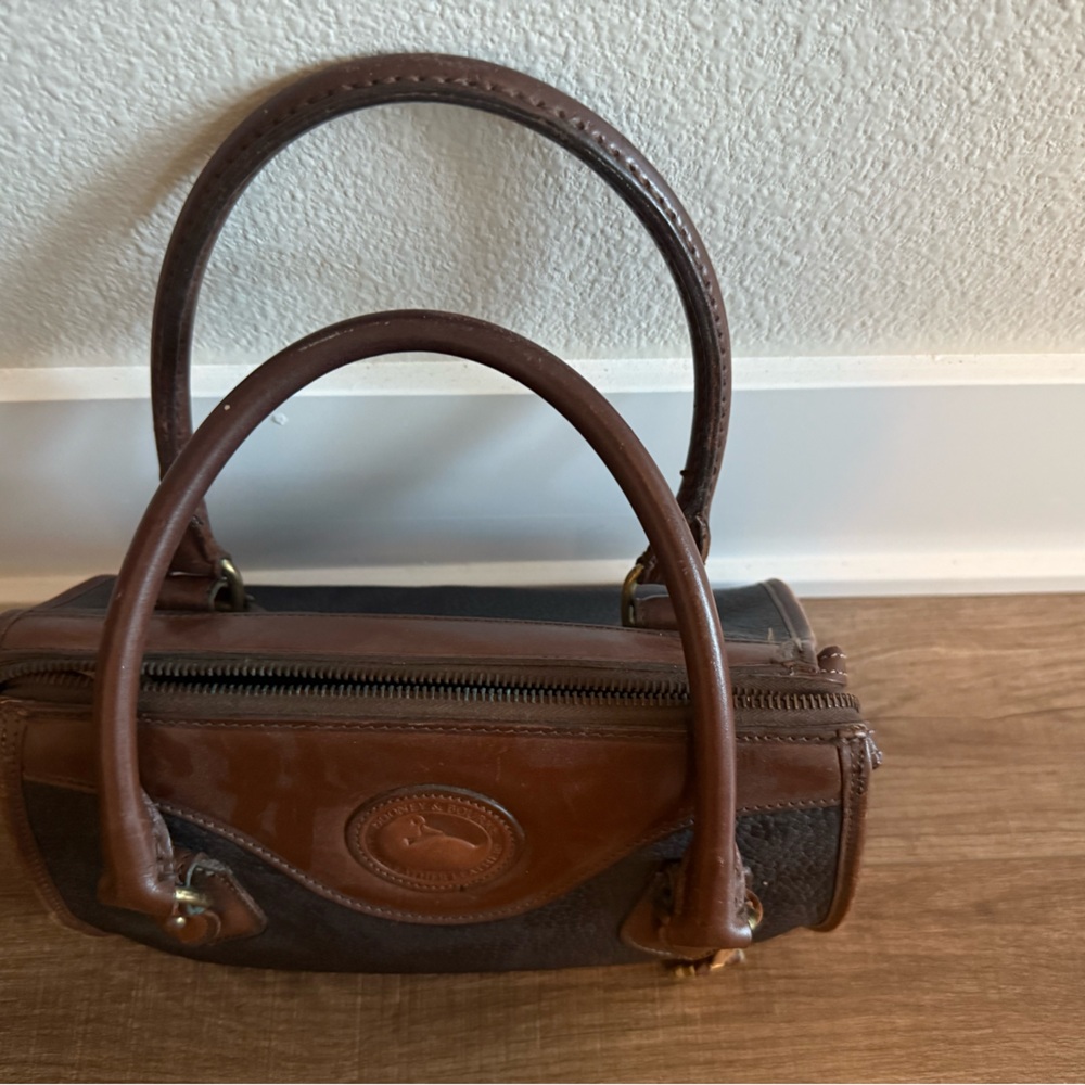Dooney & Bourke Brown/Black Leather Satchel